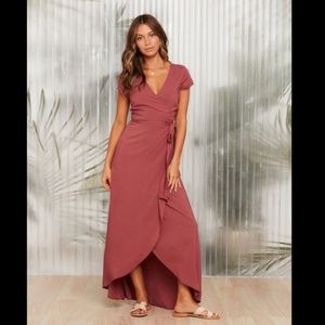 L*Space Goa Dress color Currant Sz L